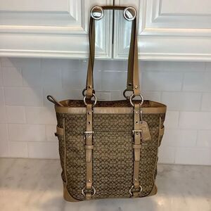 Coach Bag Purse Handbag Signature Mini C Jacquard EW Gallery Tote Pocketbook